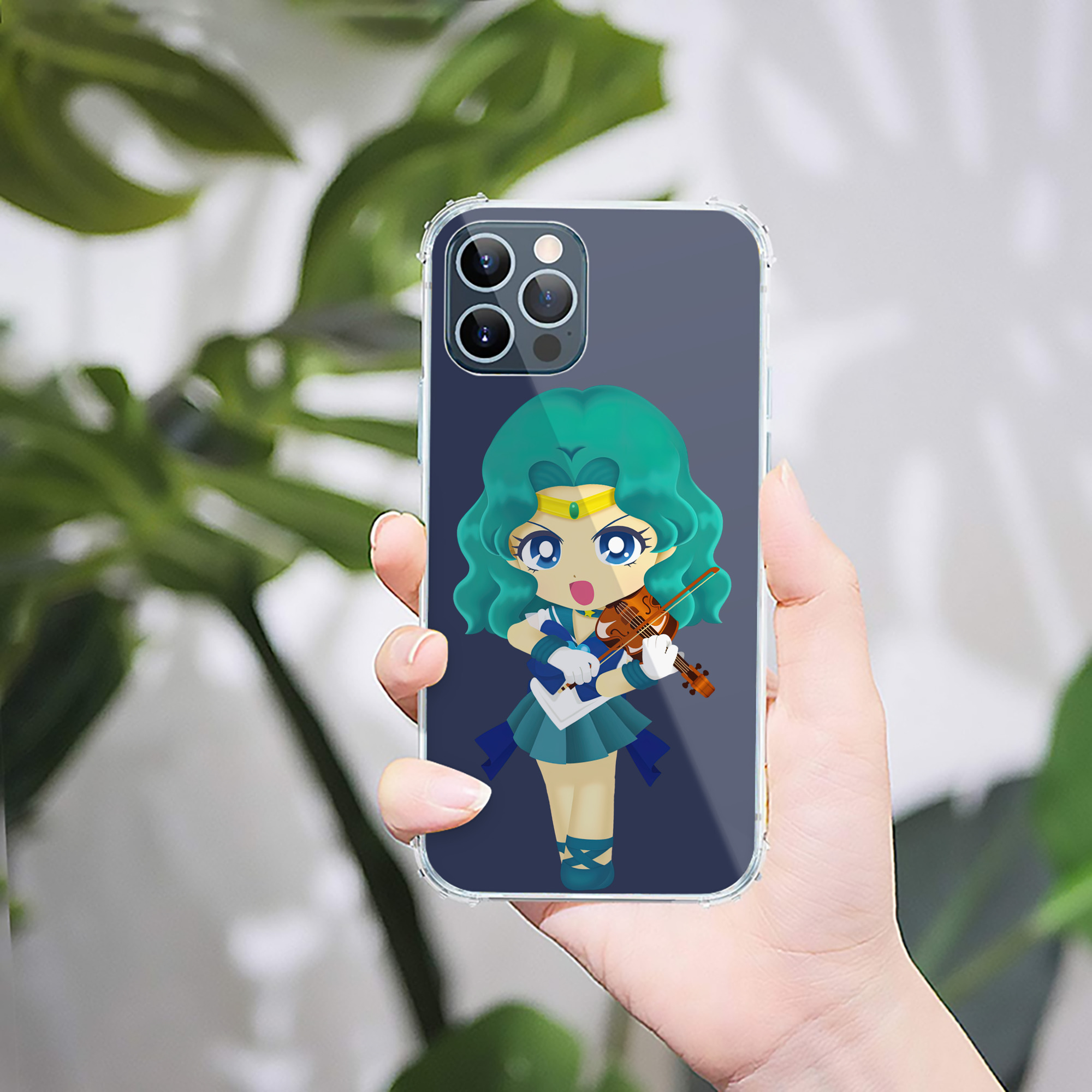 （画像用） 美少女戦士セーラームーン 海王 みちる（かいおう みちる） Sailor Moon Kaiou Michiru 【iPhone 12シリーズ対応】透明スマホケース（クリアソフトケース）
